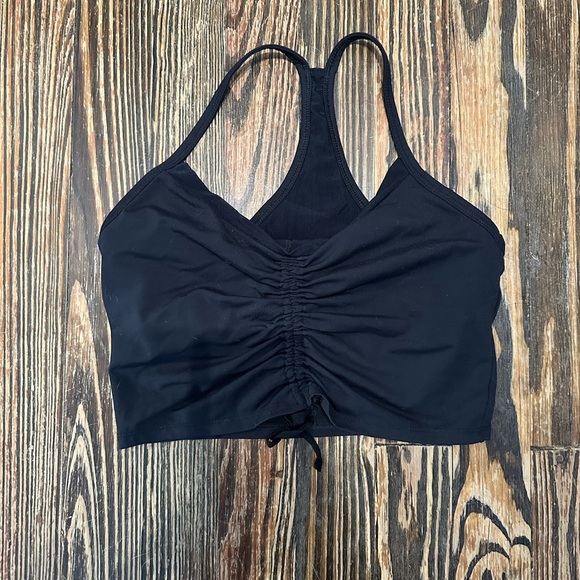 FABLETICS Work out Bra Black Ruched Crop Top - Picture 1 of 2